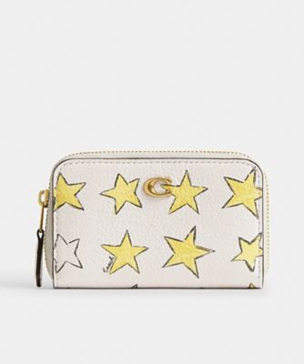 ＜COACH＞エッセンシャル　スモール　ジップ　アラウンド　カード　ケース・スター　プリント